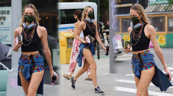 Candice Swanepoel – Gorgeous Legs in Shorts Out in New York
