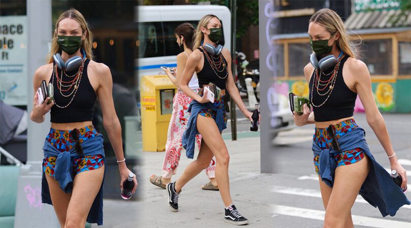 Candice Swanepoel – Gorgeous Legs in Shorts Out in New York