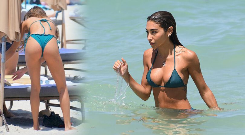 Chantel Jeffries – Gorgeous Boobs in a Small Bikini at the Beach in Miami