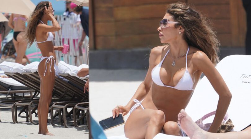 Chantel Jeffries – Beautiful Boobs in Small Bikini At the Beach in Miami Beach
