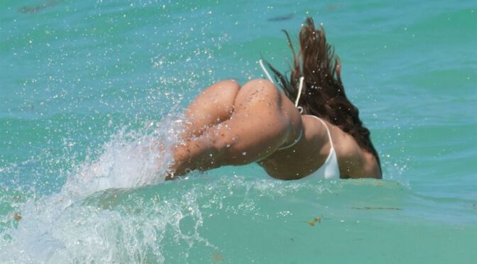 Deborah St Pierre – Beautiful Big Ass in BIkini at Beach in Miami
