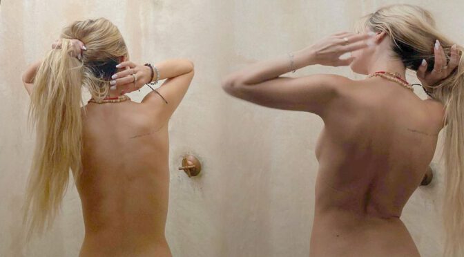 Delilah Belle Hamlin – Stunning Topless Body in a shower Photoshoot