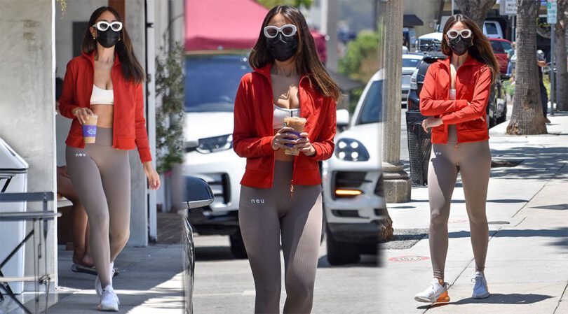 Eiza Gonzalez – Sexy Boobs in Tiny Top at Alfred’s in West Hollywood