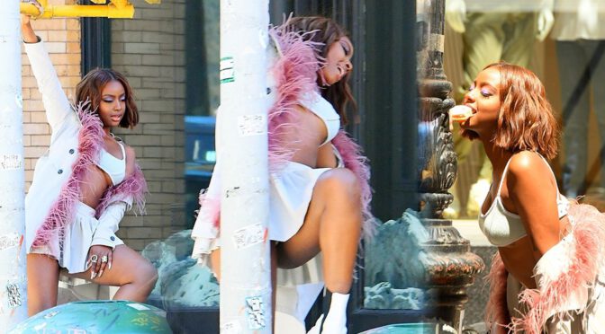 Justine Skye Sexy Upskirt