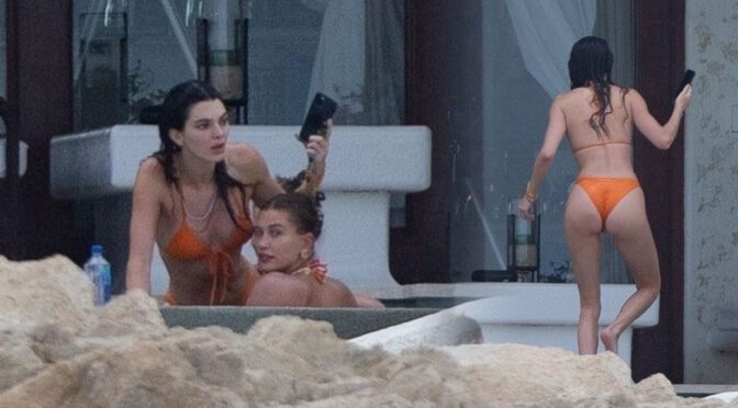 Kendall Jenner and Hailey Bieber – Beautiful Bodies in a Tiny Bikinis in Cabo San Lucas