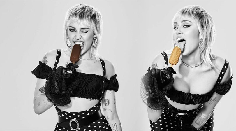 Miley Cyrus – Beautiful in a Sexy Photoshoot for Magnum Ice Cream