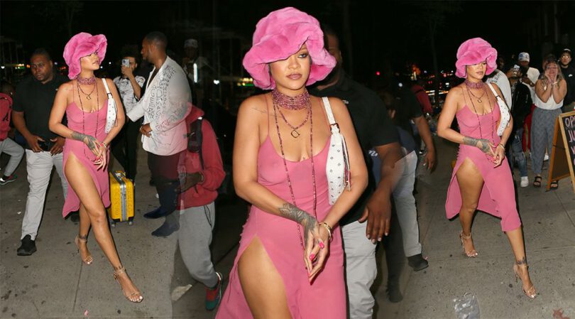Rihanna – Gorgeous Body in Sexy See-Through Dress at Barcade in New York