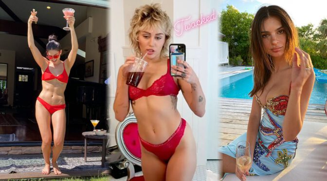 Miley Cyrus in Red Lingerie and Other Celebrities in a Weekly Instagram/Twitter Roundup