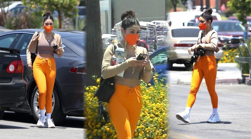 Vanessa Hudgens – Beautiful in Leggings and Tight Top at Lowe’s in Los Angeles