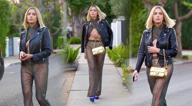 Ashley Benson Sexy Braless Breasts