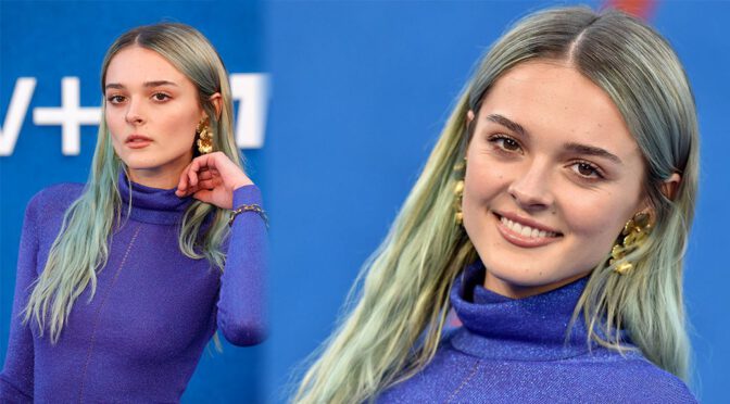 Charlotte Lawrence – Braless and Leggy at “Ted Lasso” Season 2 Premiere in West Hollywood