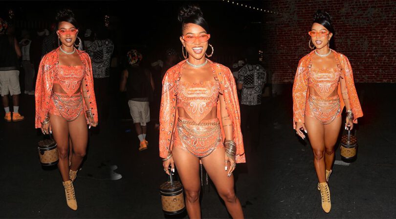 Karrueche Tran – Beautiful Legs in a Sexy Outfit at Saweetie’s Birthday Party in Los Angeles