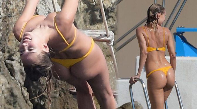 Kimberley Garner – Perfect Ass in a Thong Bikini at Hotel du Cap-Eden-Roc in Antibes