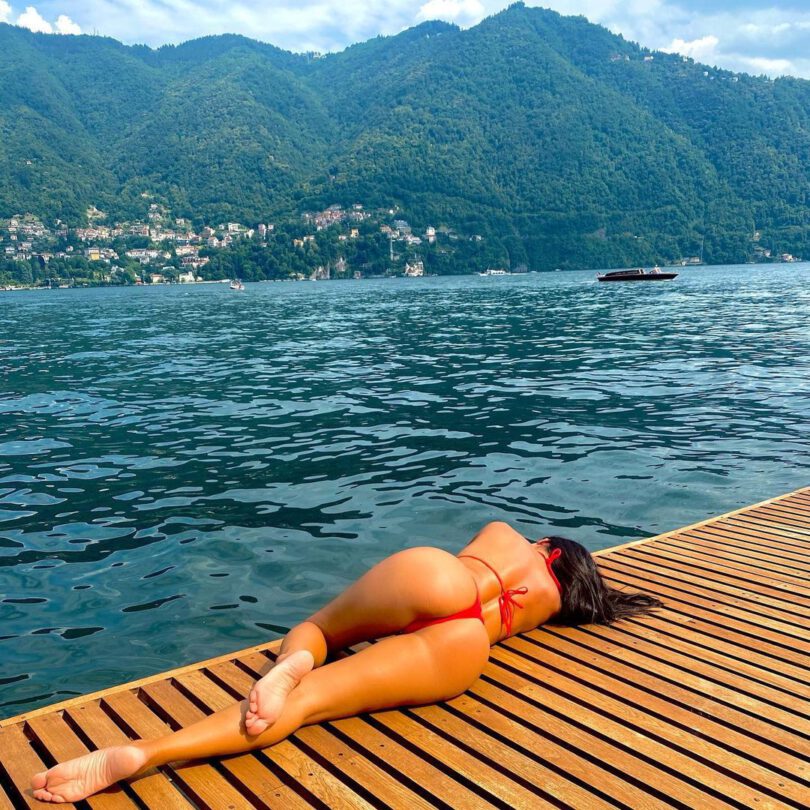 Nicole Scherzinger Red Thong Bikini