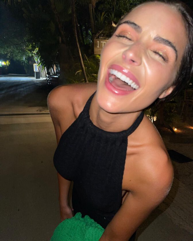 Olivia Culpo Sexy Black Dress