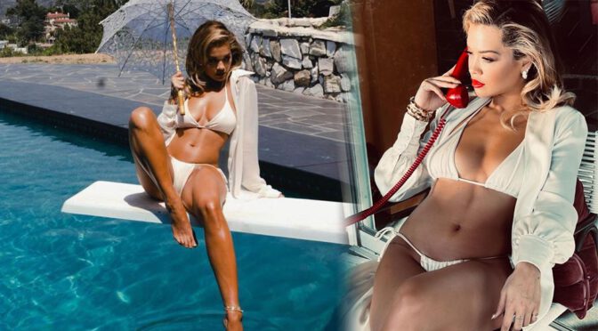 Rita Ora – Sexy Body in a Tiny White Bikini