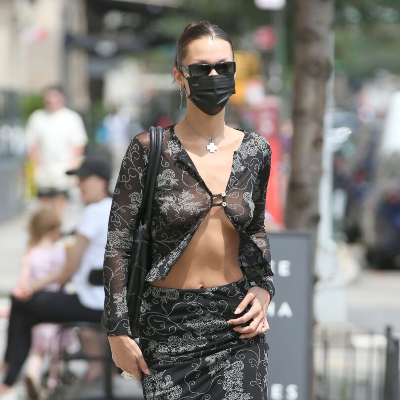 Bella Hadid See Through Dress