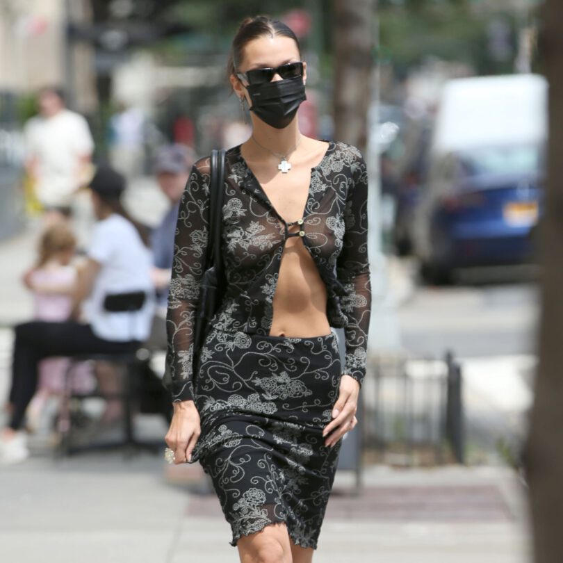 Bella Hadid See Through Dress