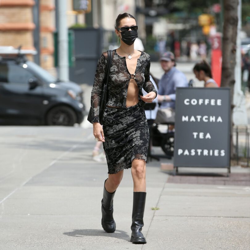 Bella Hadid See Through Dress