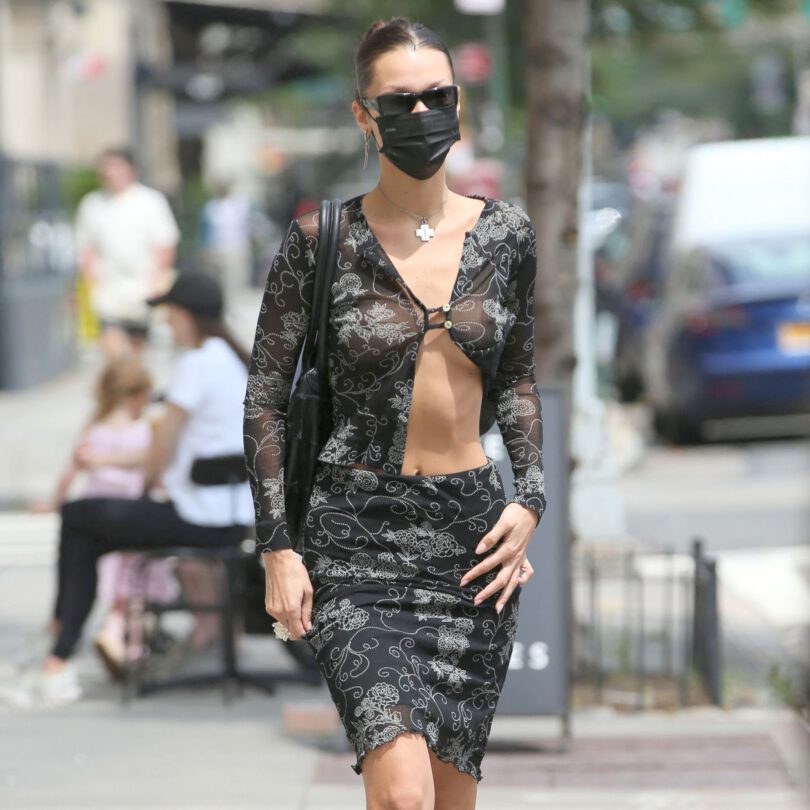 Bella Hadid See Through Dress