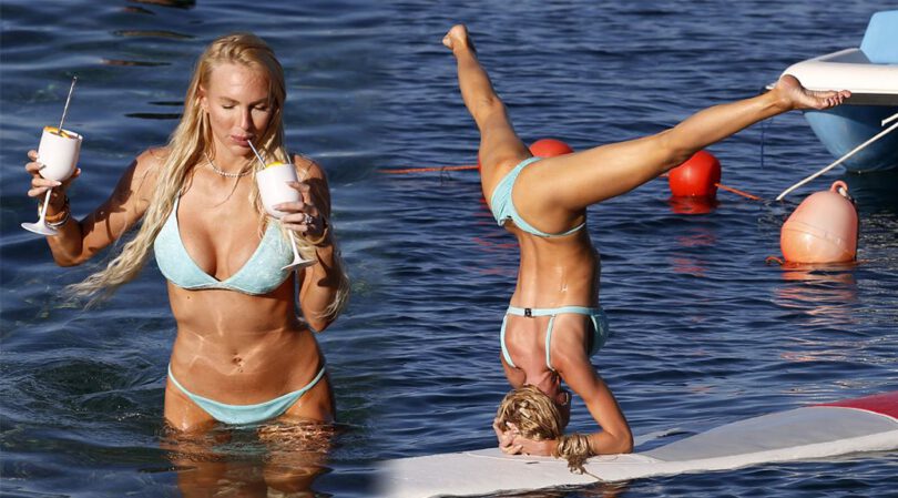 Christine Quinn – Stunning Body in a Tiny Bikini on a Paddleboard in Taormina