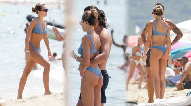 Thylane Blondeau Fantastic Ass In Thong Bikini