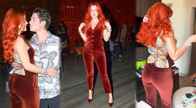 Bella Thorne – Sexy Ass in Tight Pants at Etro Fashion Show in Milan