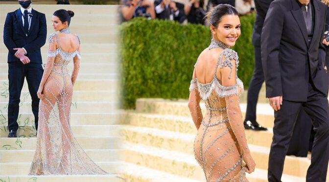 Kendall Jenner – Fantastic Ass in a See- Through Dress at 2021 Met Gala in New York