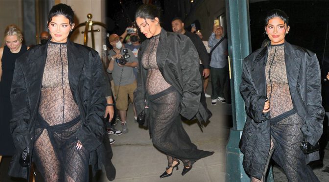 Kylie Jenner – Sexy Body in Sheer Outfits at Lucali in New York