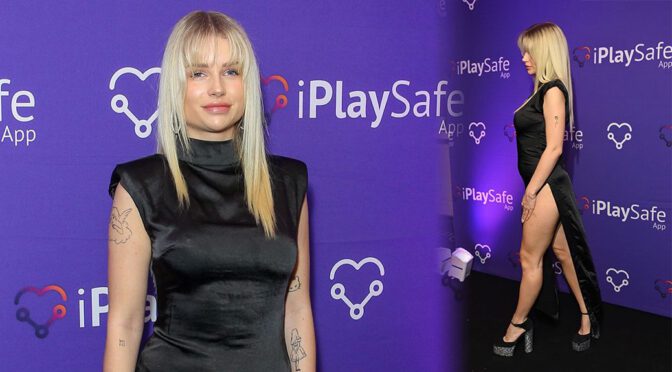 Lottie Moss – Gorgeous Legs in a Sexy Dress at iPlaySafe Launch Party in London