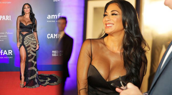 Nicole Scherzinger – Fantastic Big Boobs at amfAR Venice Gala 2021