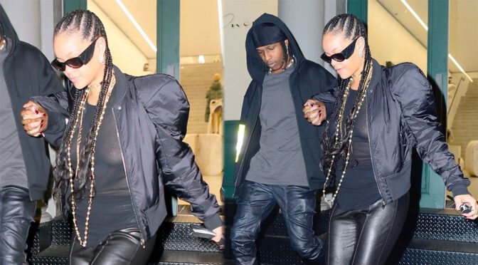 Rihanna – Beautiful Boobs and Nipples in a Sheer Top Out in New York