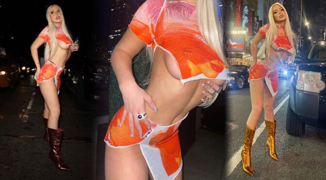 Tana Mongeau – Sexy Legs and Braless Tits in Skimpy Outfit Out in New York