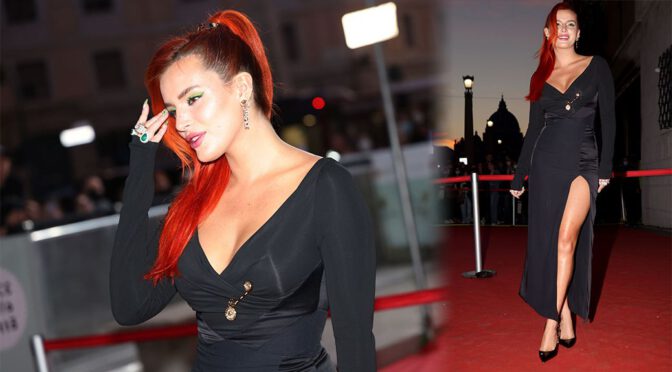 Bella Thorne – Gorgeous Legs and Cleavage at “Time Is Up” Premiere in Rome
