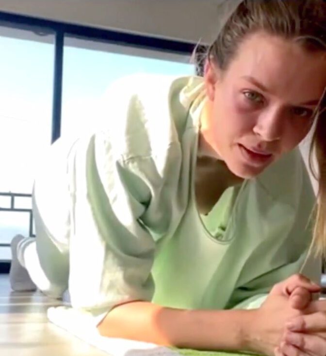 Josephine Skriver Downblouse Boobslip