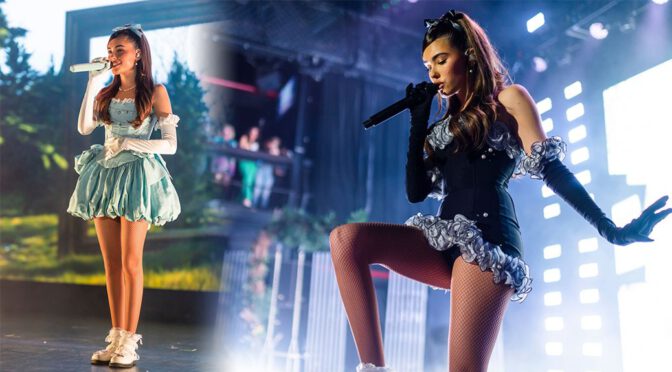 Madison Beer – Sexy Legs in Tiny Dress at The Life Support Tour in New York