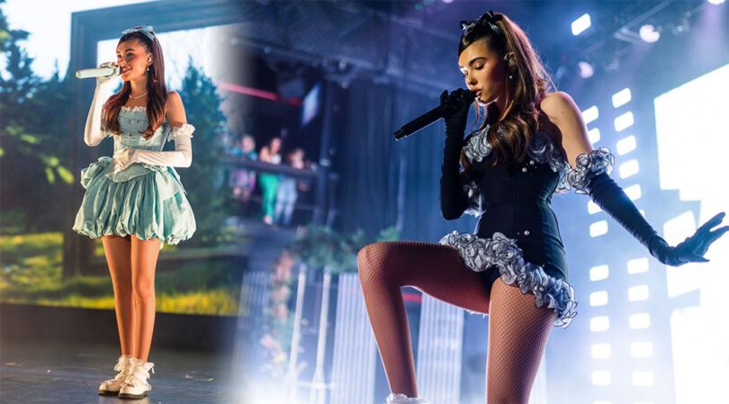 Madison Beer – Sexy Legs in Tiny Dress at The Life Support Tour in New York