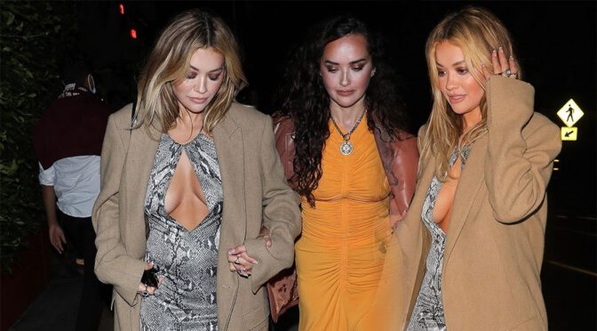 Rita Ora – Gorgeous Braless Boobs at Giorgio Baldi in Santa Monica