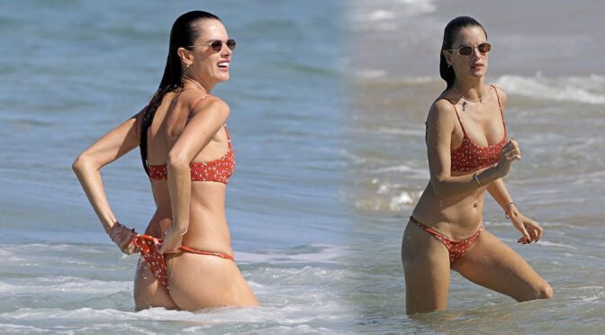 Alessandra Ambrosio – Sexy Ass in a Bikini on a Beach in Hawaii