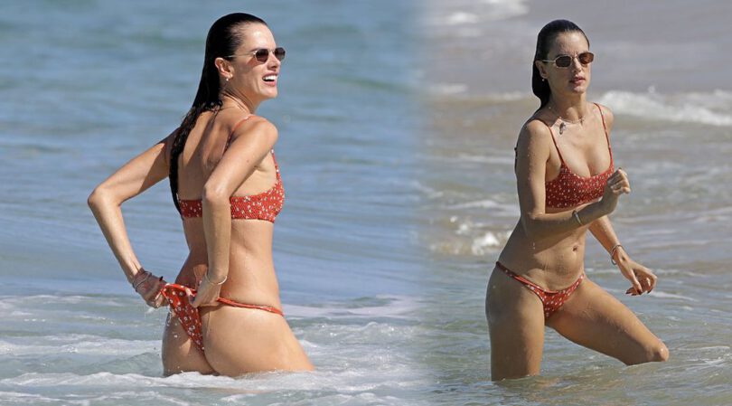 Alessandra Ambrosio – Sexy Ass in a Bikini on a Beach in Hawaii
