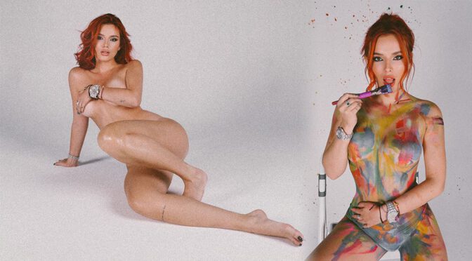 Bella Thorne – Gorgeous Nude Body in a Sexy Body Paint Photoshoot