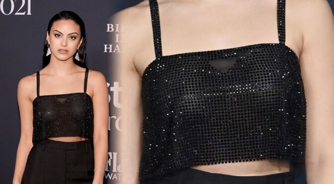 Camila Mendes – Sexy Braless Boobs in a Sheer Top at 6th Annual InStyle Awards in Los Angeles