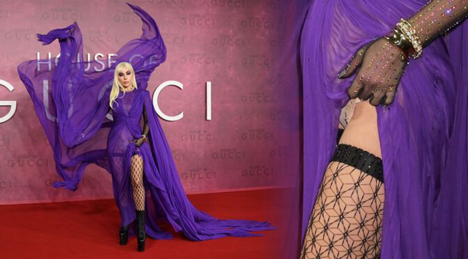 Lady Gaga – Sexy Legs and Upskirt at “House of Gucci” Premiere in London