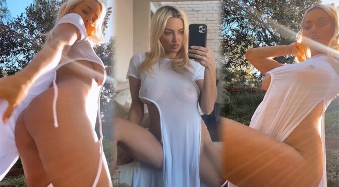 Lindsey Pelas – Beautiful Big Tits & Nipples in a Sexy Photos (NSFW)