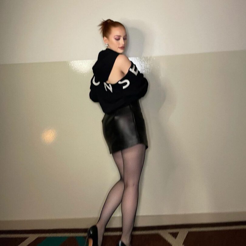 Madelaine Petsch Legs In Stockings