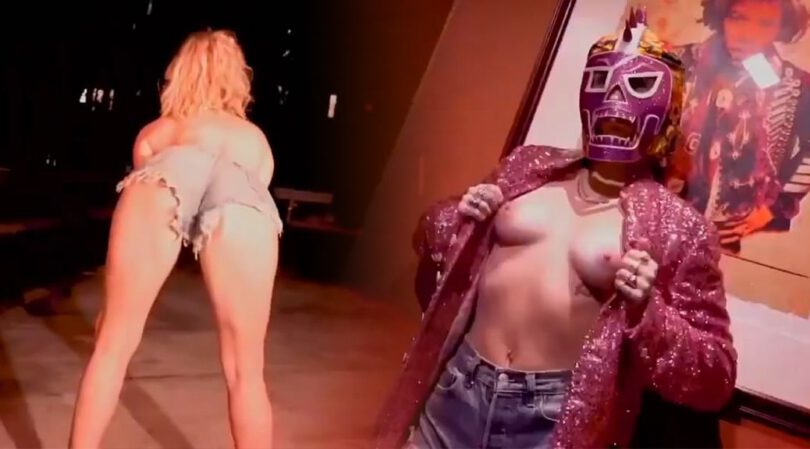 Miley Cyrus – Beautiful Boobs in a Sexy Topless Video by Ellen von Unwerth (NSFW)