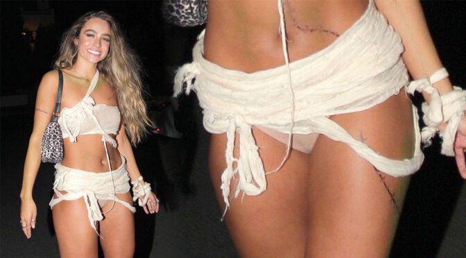 Sommer Ray – Sexy Body in Panties and Tiny Top at Halloween Party in West Hollywood