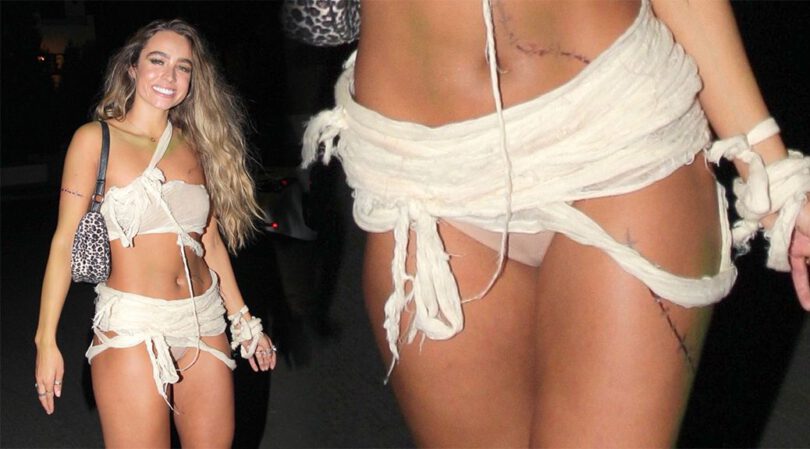 Sommer Ray – Sexy Body in Panties and Tiny Top at Halloween Party in West Hollywood