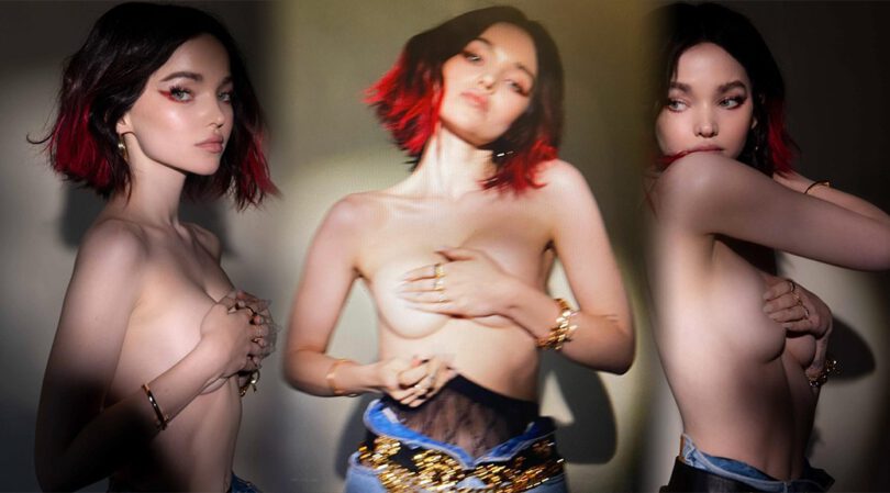 Dove Cameron – Gorgeous Breasts in a Sexy Topless Photoshoot Outtake by Sarah Krick