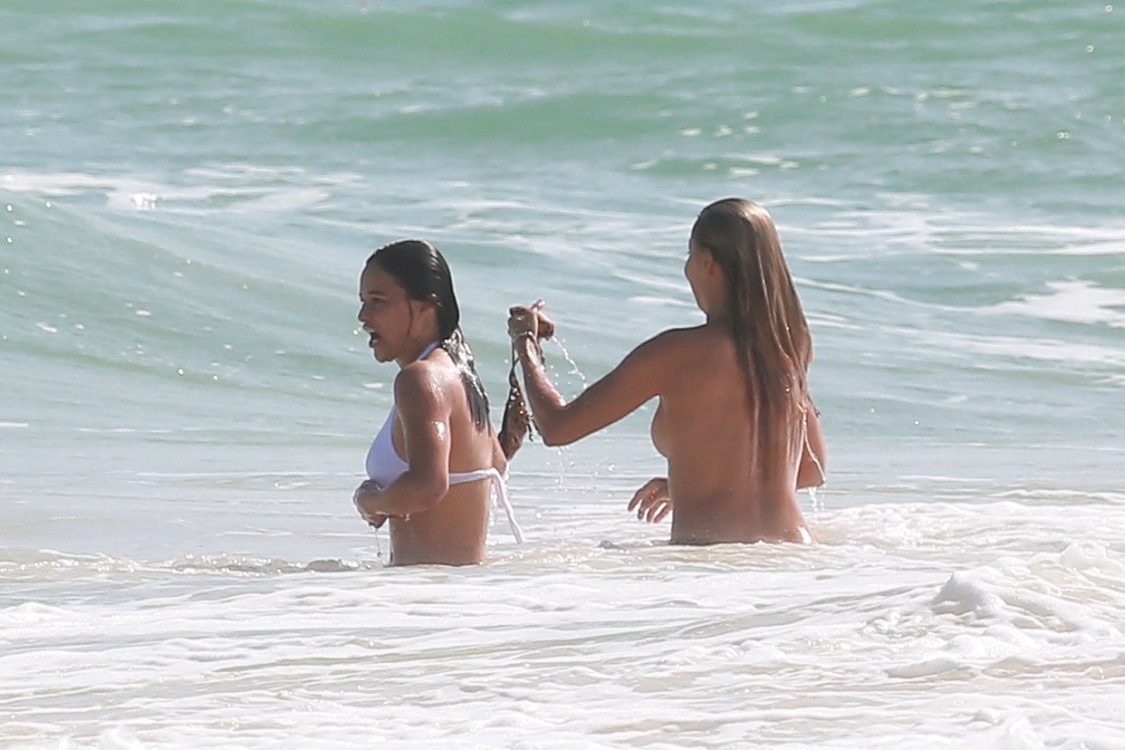 Michelle Rodriguez - Sexy Ass in Bikini on a Beach in Tulum. 